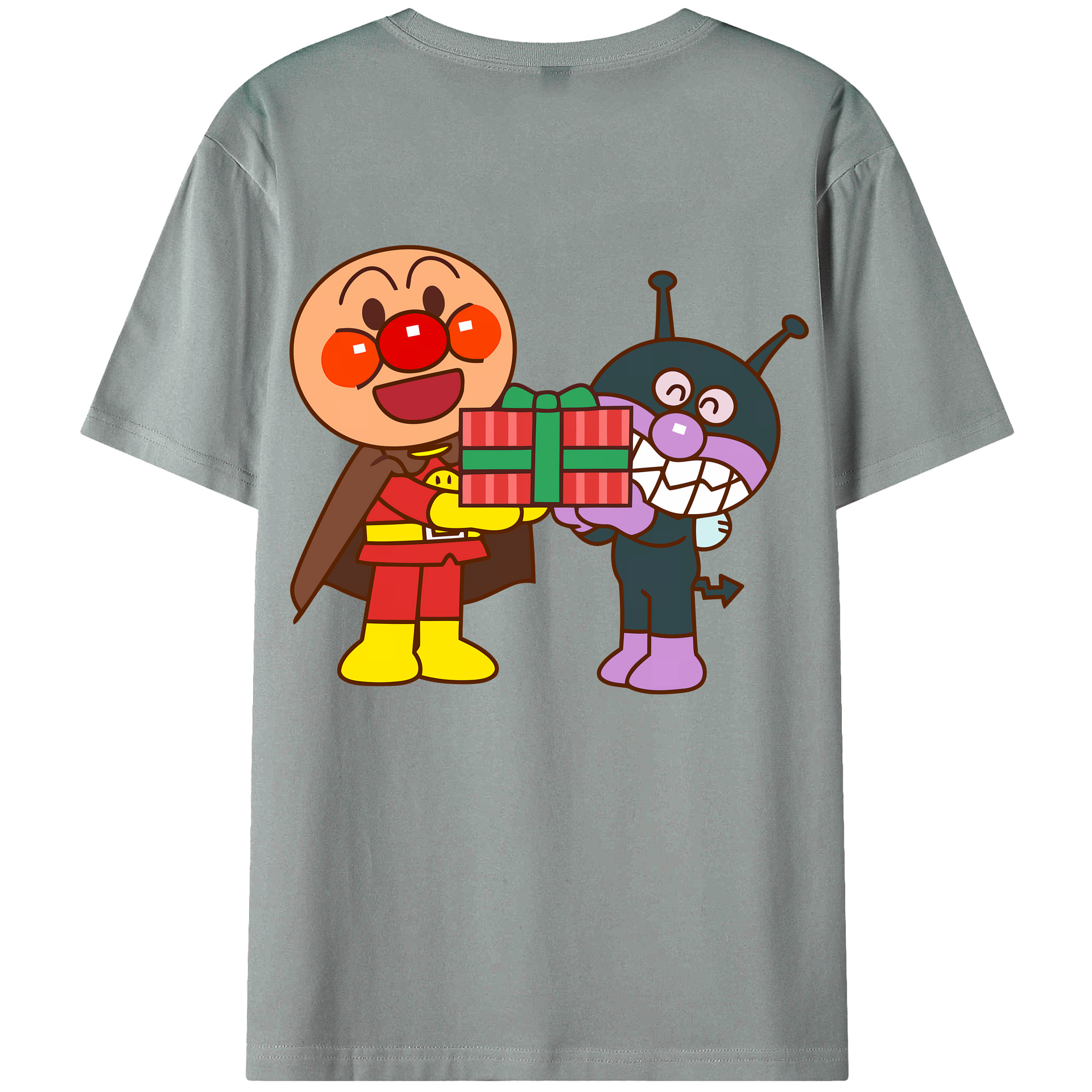 （画像用） アンパンマン Anpanman 綿100％ メンズ半袖Tシャツ（バックプリント） 通気性